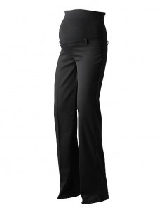Black Over Bump Plus Size Maternity Trousers 
